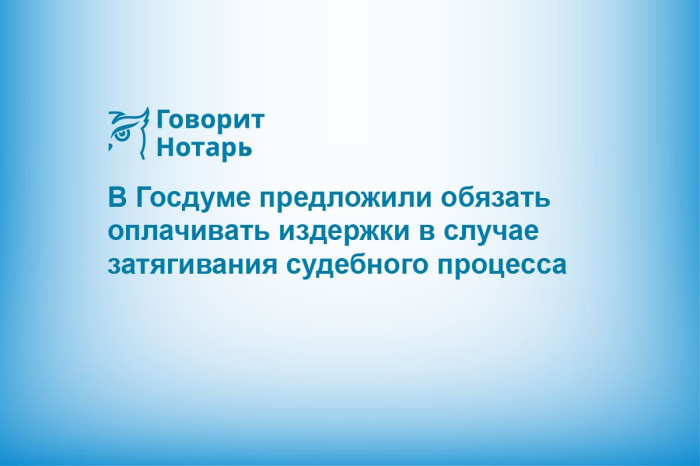 В Госдуме предложили обязать оплачивать издержки в случае затягивания судебного процесса