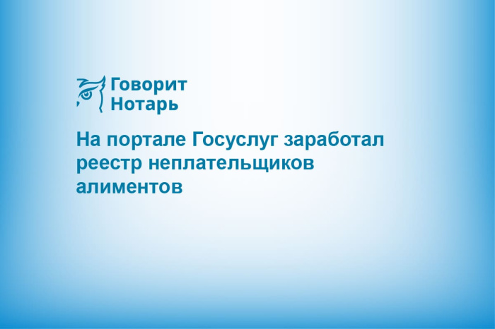 На портале Госуслуг заработал реестр неплательщиков алиментов